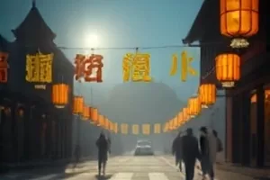 《寂静的盐》剧照：盐田水面倒映的清晨天空