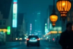 《白噪音列车》剧照：车厢尽头透出的站台灯光