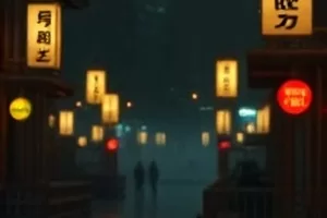 《半城灯火》剧照：江边高层住宅亮起的成片夜灯